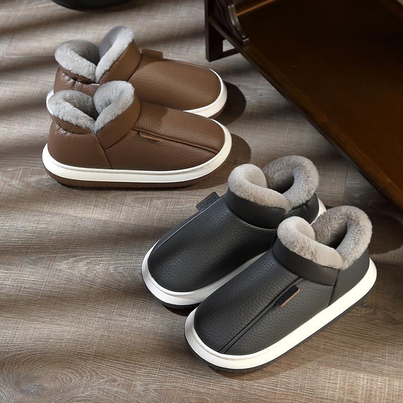 Elderly Bag and Cotton Slippers Men's Non-slip and Waterproof Indoor Home New Medium and Old Cotton Shoes Men's Winter