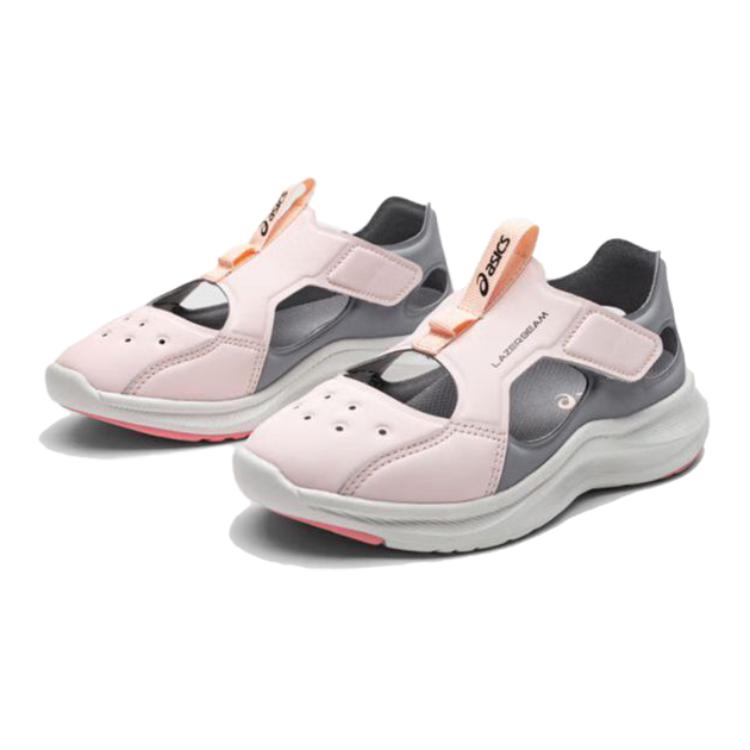 New Asics Abrasion Resistant Breathable Sandal Pink Gray Kids' 1154A162-702