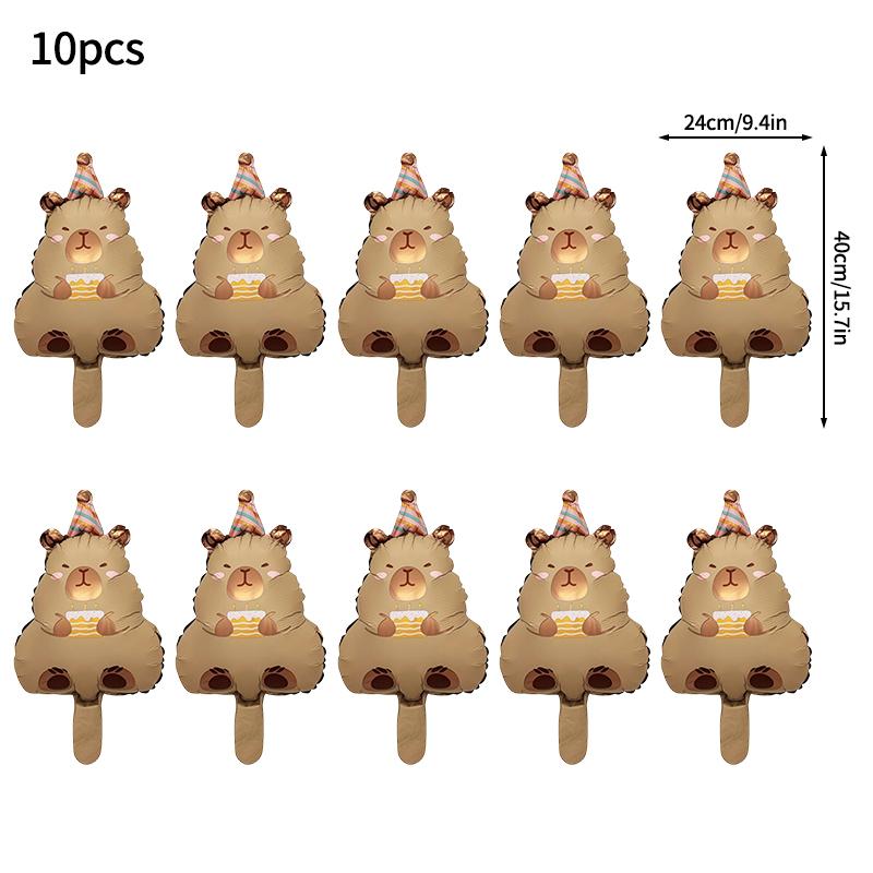 1-10 STÜCKE Capybara Aluminiumfolienballon Barballons Capybara Ballons für Babyparty Dekoration Baras Globos De Capibara
