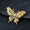 Premium Sense Alloy Pearl Butterfly Brooch Women's Summer Anti-light Accessories Men's Hat Decoration Pin Wholesale Jewelry