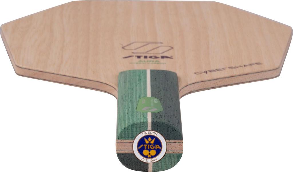 STIGA Cyber Shape Aura Hybrid Carbon Straight Shakehand Table Tennis Racket with Wide Sweet Spot (1602250237)