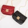 2021 Fashion Ladies Bags Embroidered Shoulder Bag Soft Pu Material Chain Bag