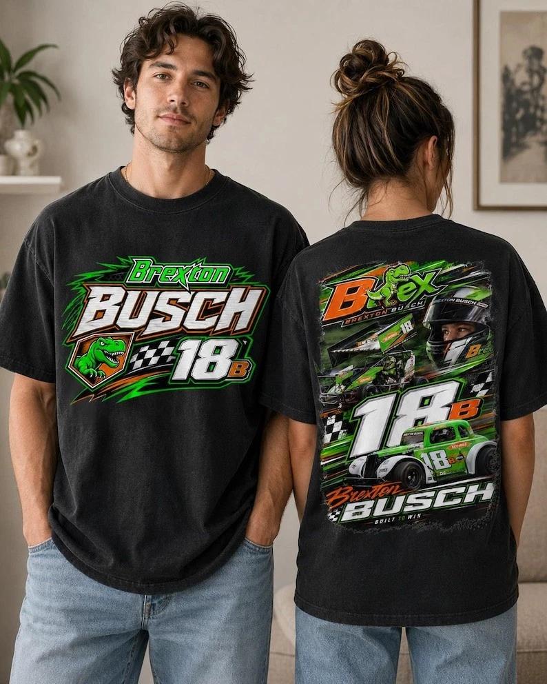 18B Legend Brexton Busch 2 Sided Shirt Kyle Nascar Racing Graphic Tee XXL