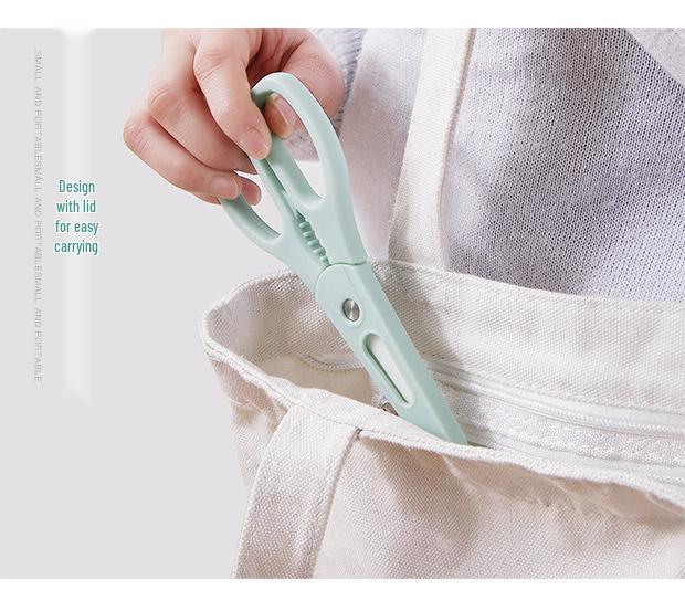 Compact Kitchen Ceramic Scissors for Vegetables