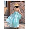 Holiday outfit girl's new temperament, suspender backless dress, long skirt, women's summer beach dress