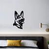 Metal German Shepherd Head Wall Art Living Room Bedroom Sculpture