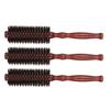 3pcs Roll Hairbrush Round High Temperature Resistant Static Free Vertical Texture Medium Size Bristle Hair Brush for