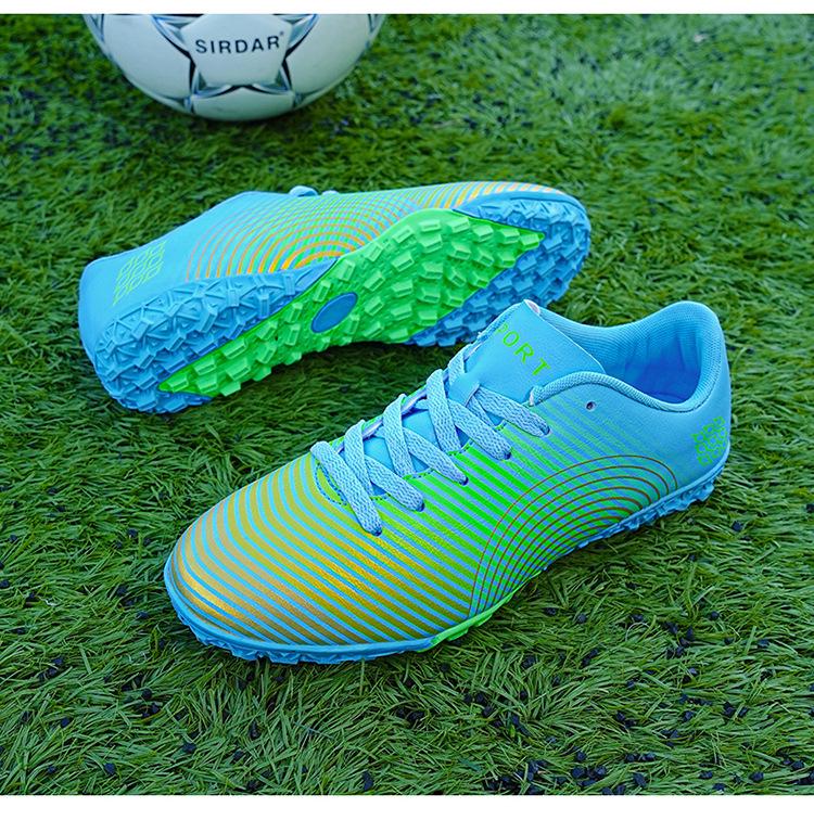 Adult & Youth Unisex Studded Football Shoes - Breathable, Durable, Artificial Turf TF Kicking Shoes for Training
