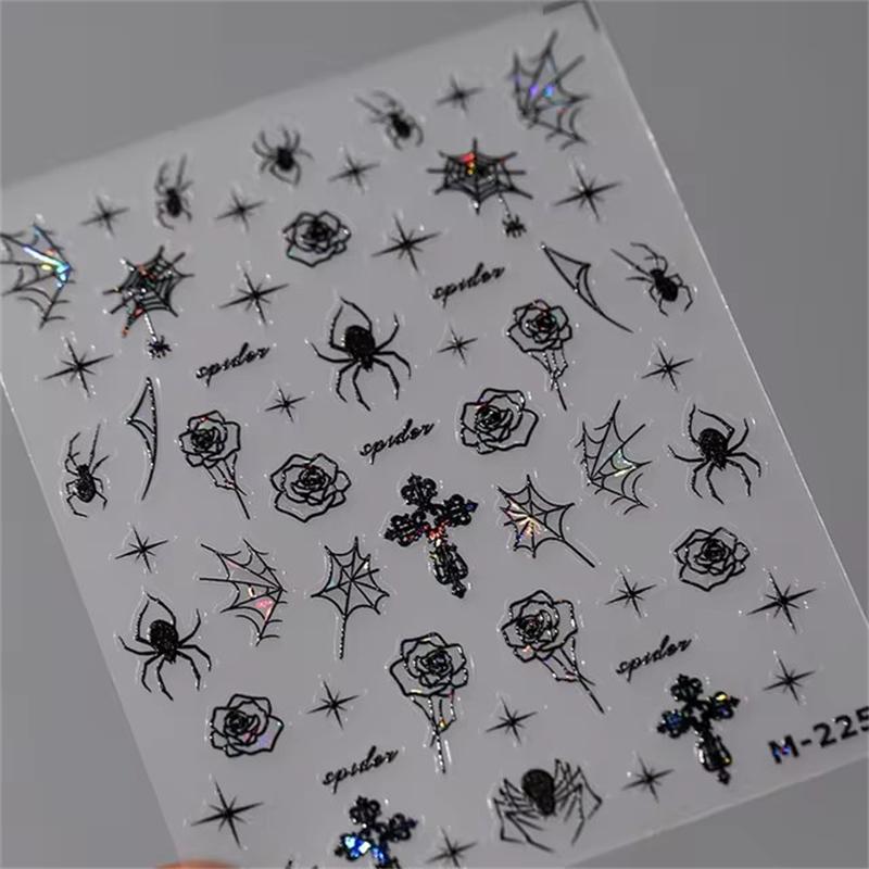 1PCS French Jelly Nail Stickers Dreamy Bubble Meteor Butterfly Star Moon Self Adhesive Stickers For Nail DIY Nail Art Decoration