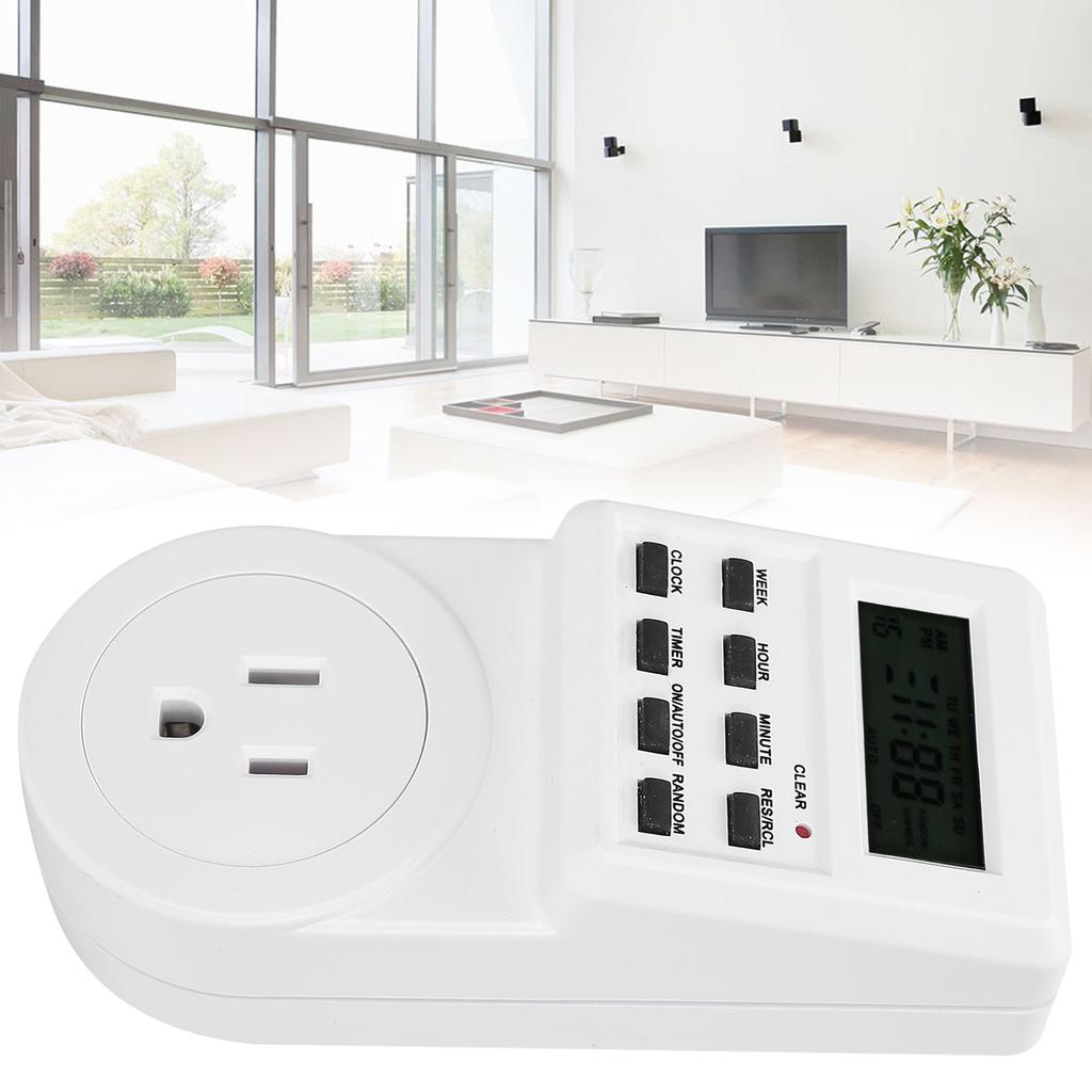 Timer Switch Plug Intelligent Programmable Outlet Timer Socket for Electrical Appliance(TST01US Plug )