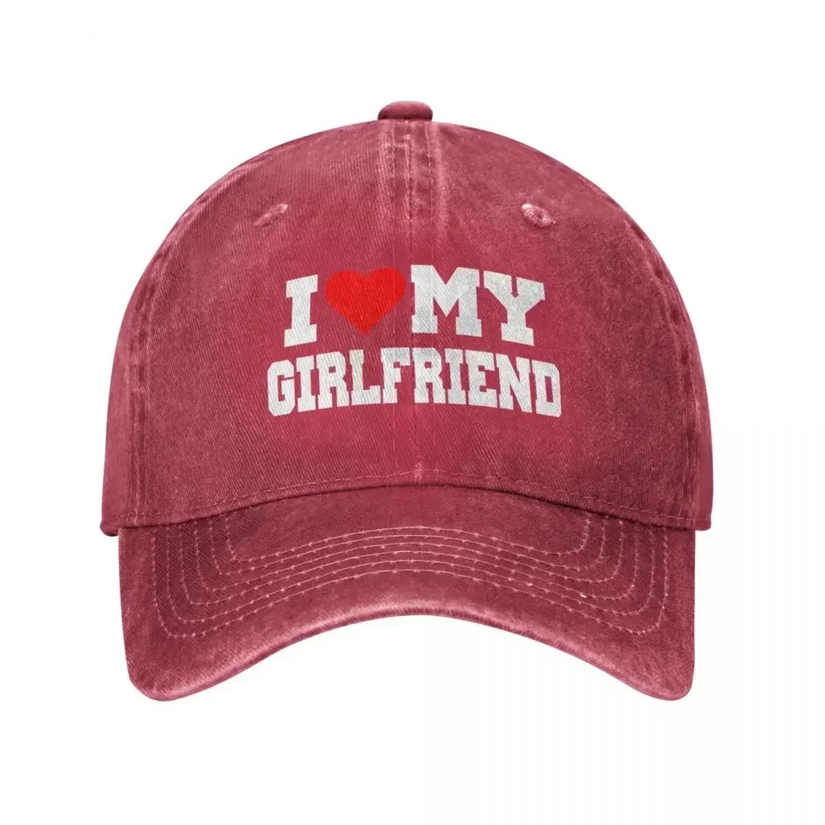 I Love My Girlfriend Baseball Cap Sun Cap Hat Luxury Brand Golf Wear New In The Hat Caps Male WoWoUnisexs