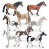 PVC Simulation Horse Figurine Miniature Pony Stallion Mare Sculpture Educational Toy Farm Animal Model Decoration Ornament