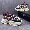 New Luxury Men's Sneakers Thick Soled Height Increasing Color Blocked Casual Shoes for Youth Campus Style Running Sports Shoes