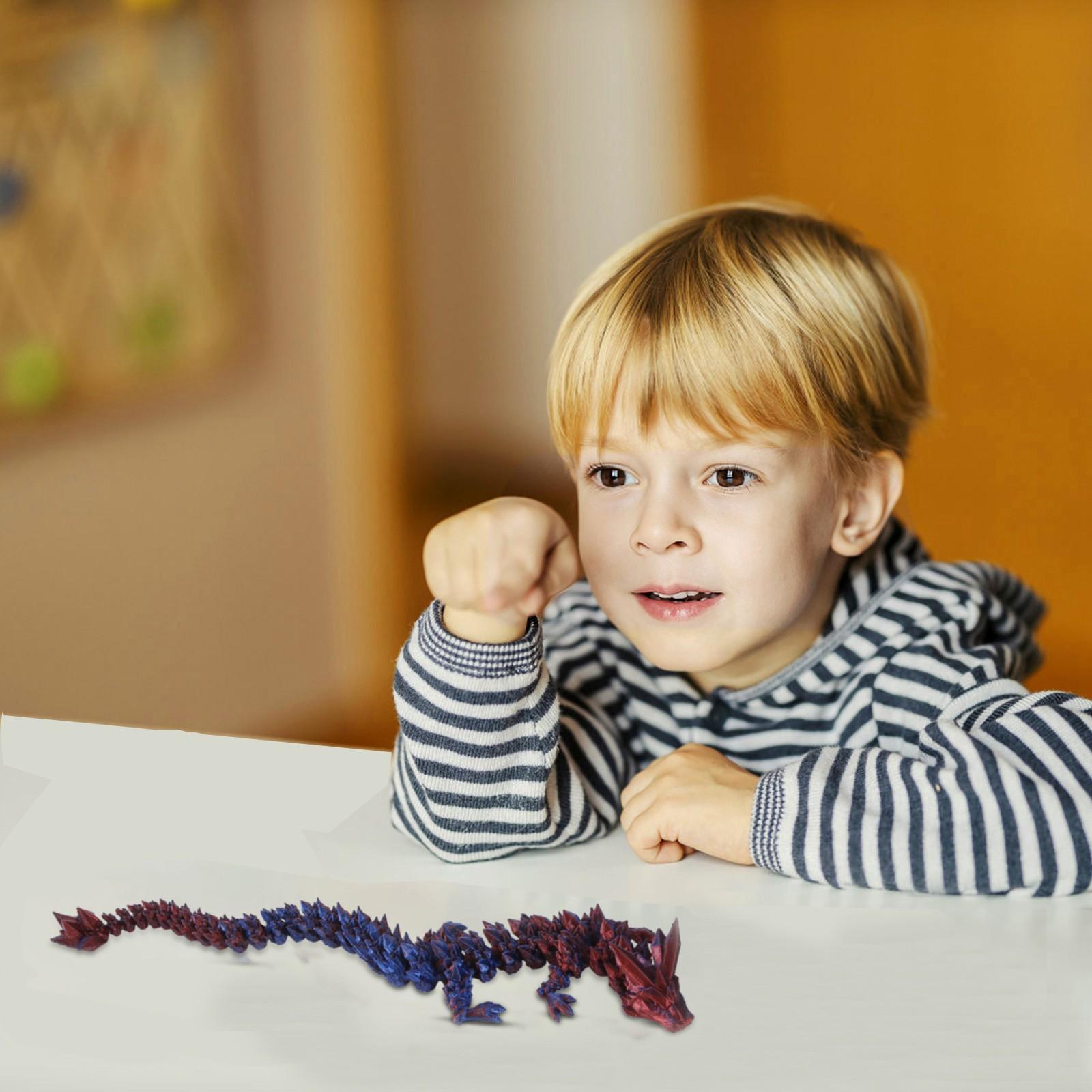 

3D-печатный дракон 3D-печатный радужный шарнирный дракон с драконом внутри кристальный дракон игрушка взрослые детские игрушки таинственный дракон One Size