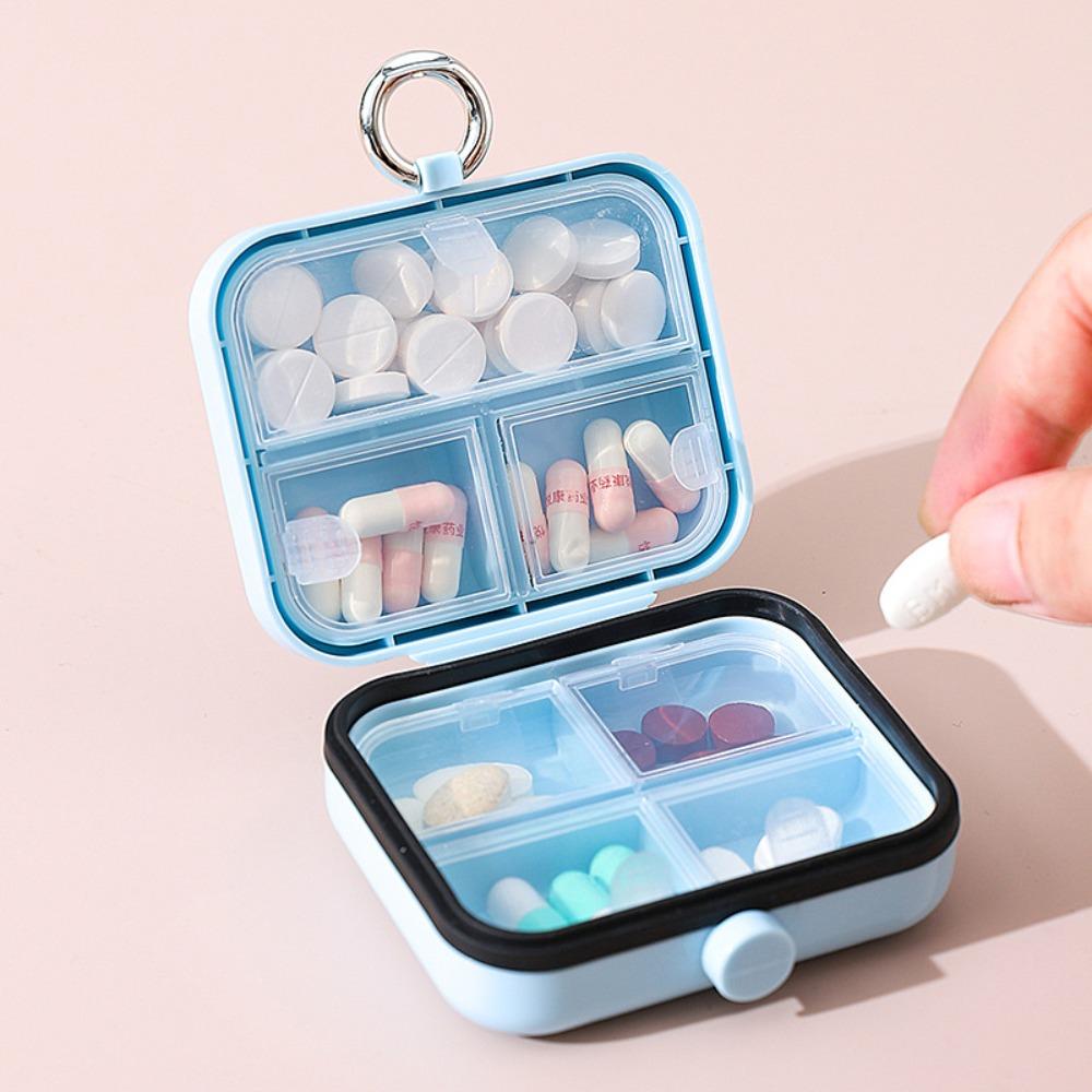 Portable Weekly Pill Box 7 Compartments Small Pill Dispenser Mini Travel Pill Organizer  Vitamins