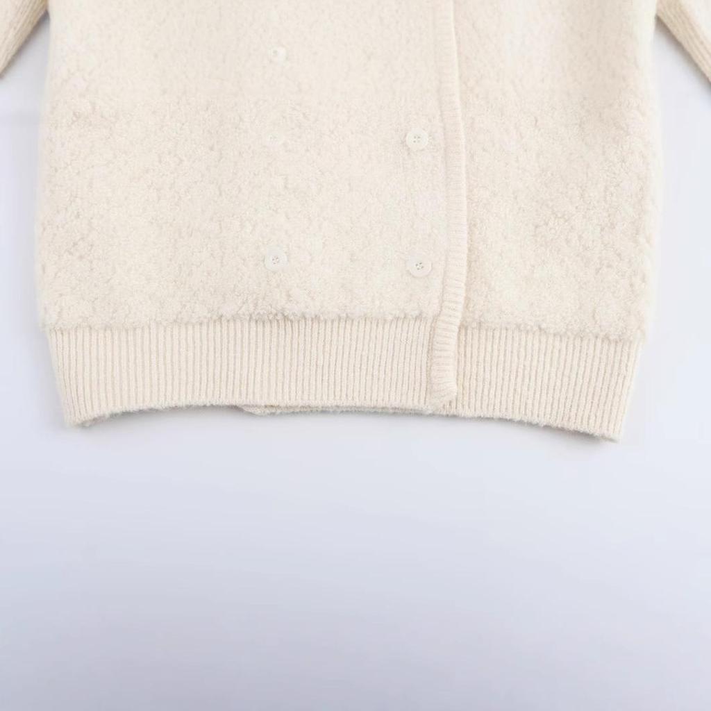 2025 Spring Women's European & American Fashion Double-Breasted Round Neck Sleeveless Knit Vest