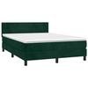 Maison Exclusive - Sommier à lattes de lit avec matelas LED Vert foncé 140x200 cm