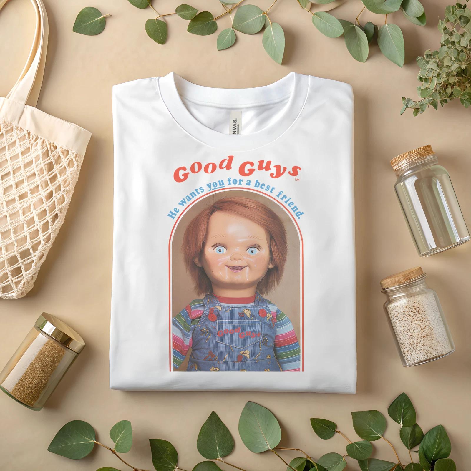 Creepy Doll Horror T-Shirt – Retro Vintage Scary Toy Graphic Tee A168 L