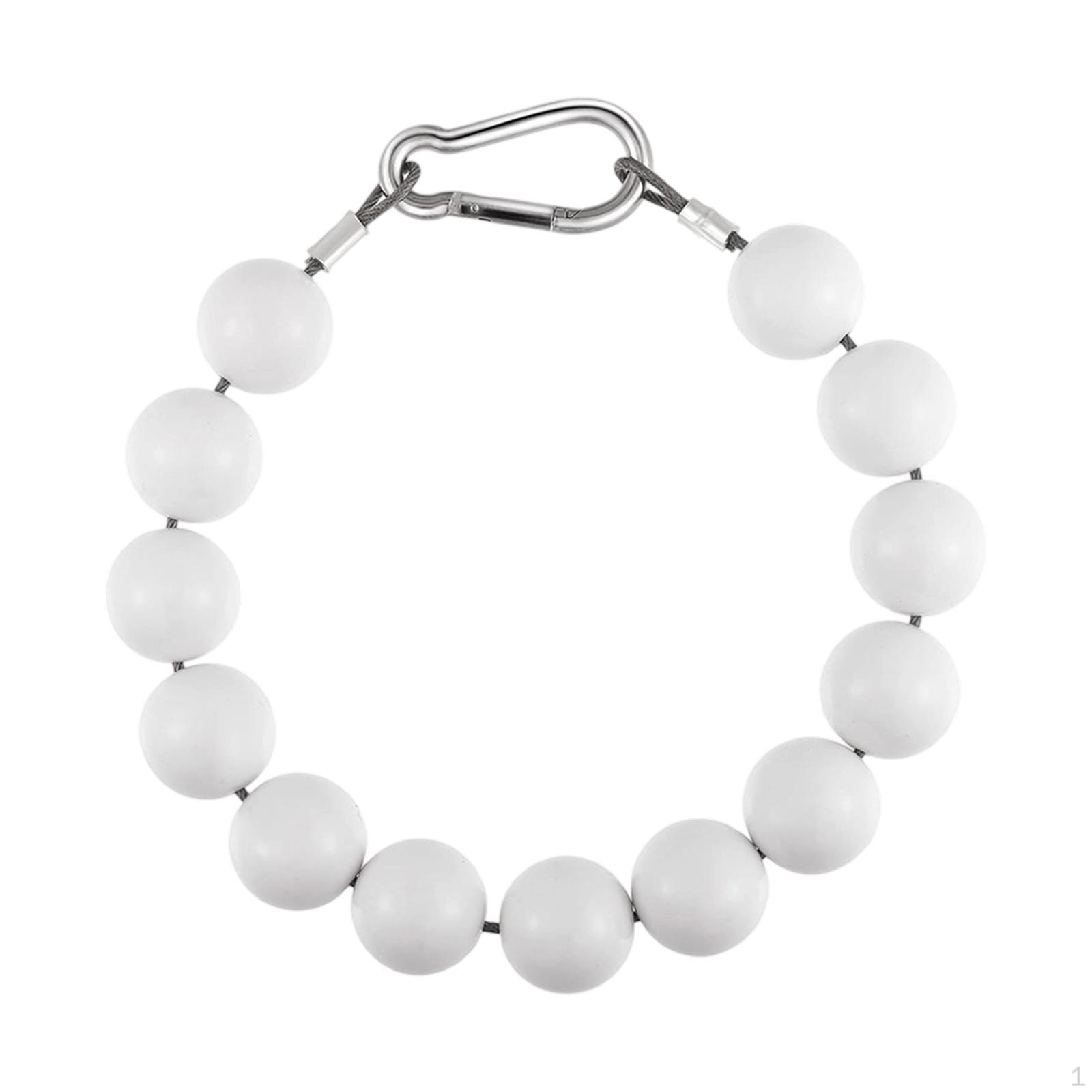 

Flag Pole Retainer Beaded Rope Sturdy Steel Cable Flagpole Accessories Internal External білий