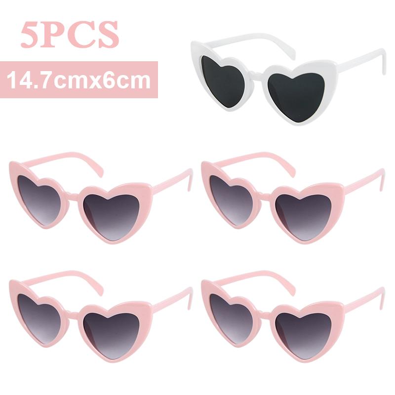 Bachelorette Party Sunglasses Wedding Bridal Shower Decor Hen Party Supplies Bride To Be Bridesmaid Gift Heart Shaped Glasses