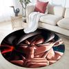 Goku pattern round rug,Carpet Rug for Living Room Bedroom Playroom ,Non-slip Floor Mat,Holiday Gifts and Birthday Gifts.