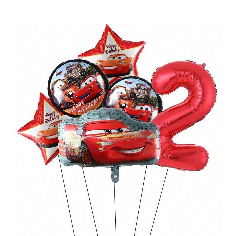 Aluminum Film Balloon Digital Birthday Set Racing Car Decoration Theme Children's Birthday Party Decoration