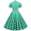 Vintage Polka Dot Dress With Cotton Fabric For Elegant Spring Casual Occasions