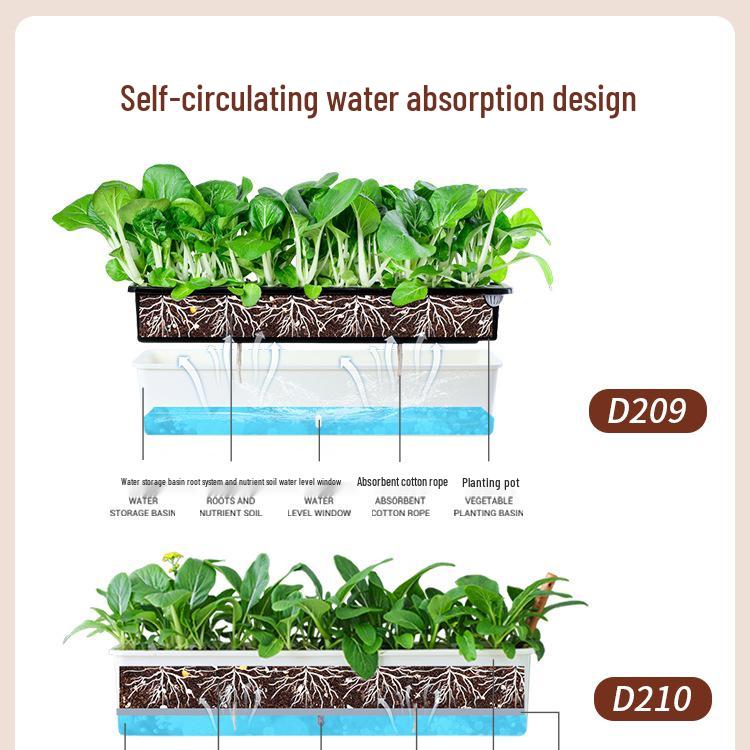 Narrow Edge Rectangular Planter Box for Balcony & Windowsill
