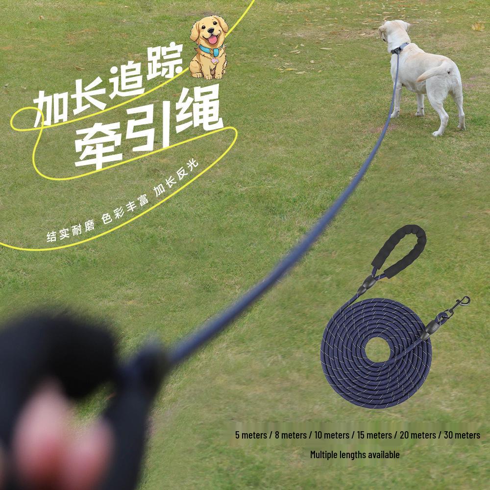 Reflective Nylon Dog Leash Extension for Medium To Large Dogs - Anti-Pull, Outdoor Walking & Tracking Rope