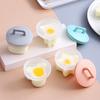 4 Pcs/Set Cute Plastic Egg Boiler Poacher With Oil Brush Heat-resistant Plastic Egg Cooker Tools Egg Mold Kitchen Gadge