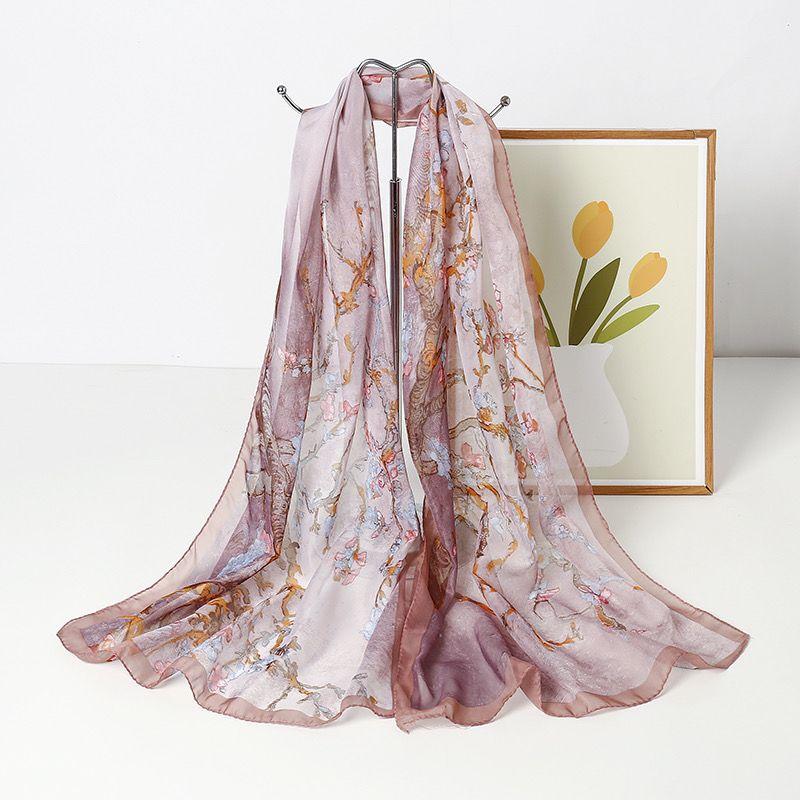 Nowe szaliki z nadrukiem dla kobiet, szaliki szyfonowe na lato, ochronę przed słońcem, jesień i zimę, szaliki dekoracyjne