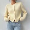 Cardigan Jacket Soft and Glutinous Short Loose Slimming Top Long-sleeved Sweater Women's Autumn and Winter