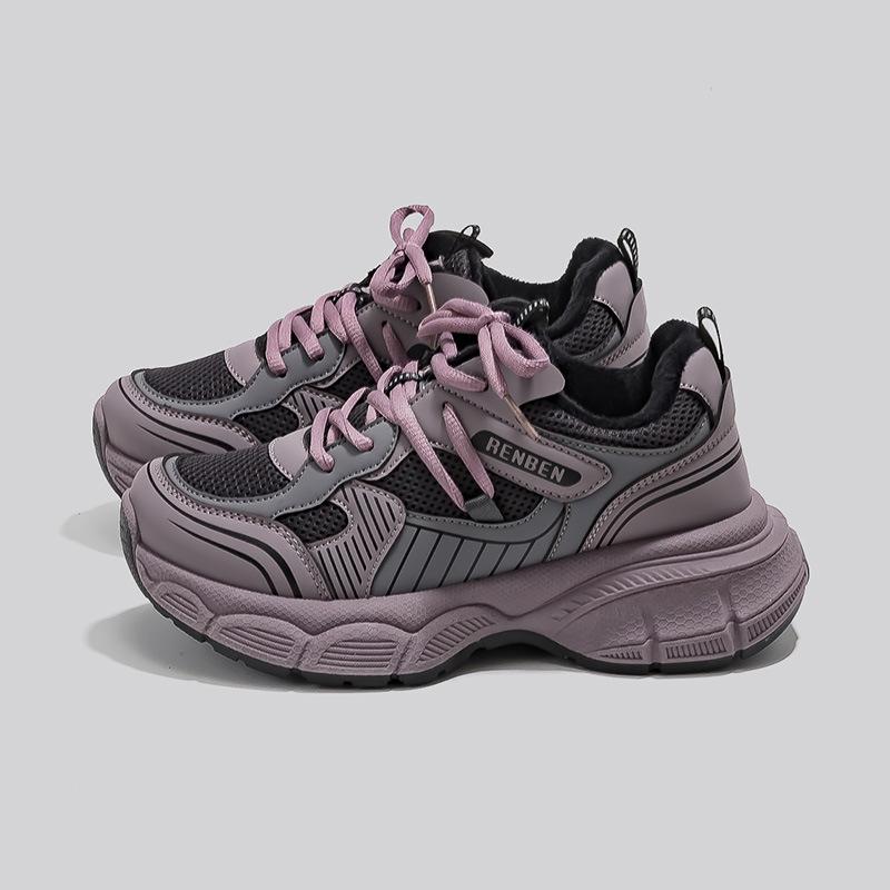 

Purple dad shoes children s winter velvet versatile student platform casual sports running shoes warm cotton shoes 7 40 фиолетовый
