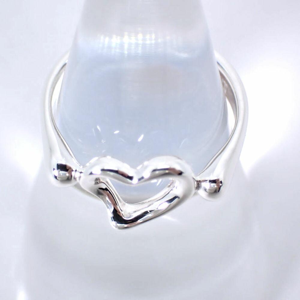 [Used] TIFFANY 925 Open Heart Ring / Size 9 / j7-9