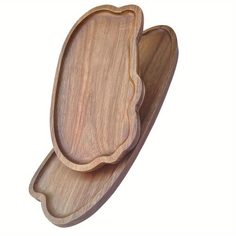Wooden Tea Coffee Tray Cloud Shaped Bread Snack Cake Trays Durable Food Dish Kitchen Supplies
