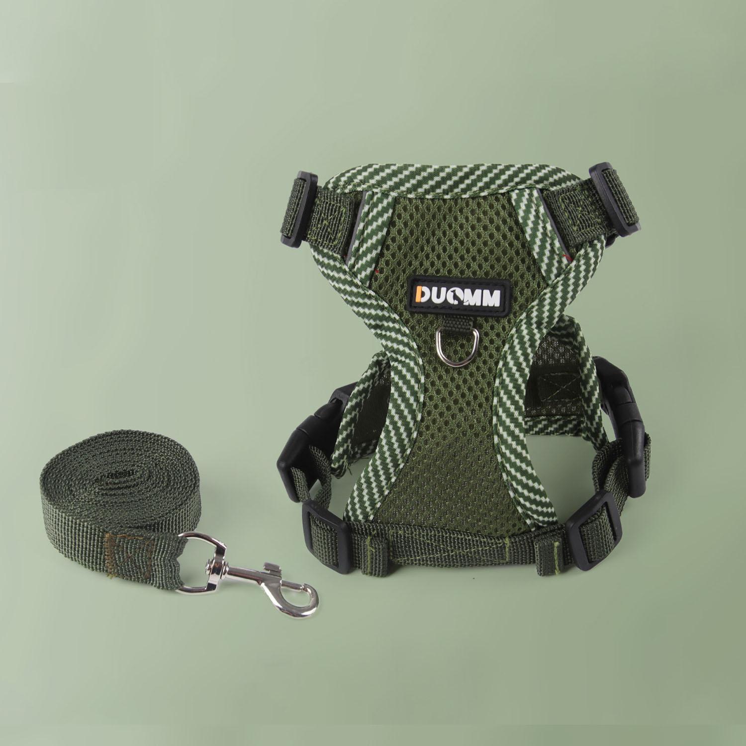 

Мягкий дышащий поводок для домашних собак, светоотражающий, для маленьких и средних собак, ошейник для щенков чихуахуа, поводок на грудь для кошек и собак XL зелёный