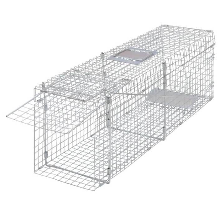 VidaXL Galvanized Animal Trap 100 Cm, Habitats and Cages for Small Animals, Animal Trap,, Rat Cage 170238
