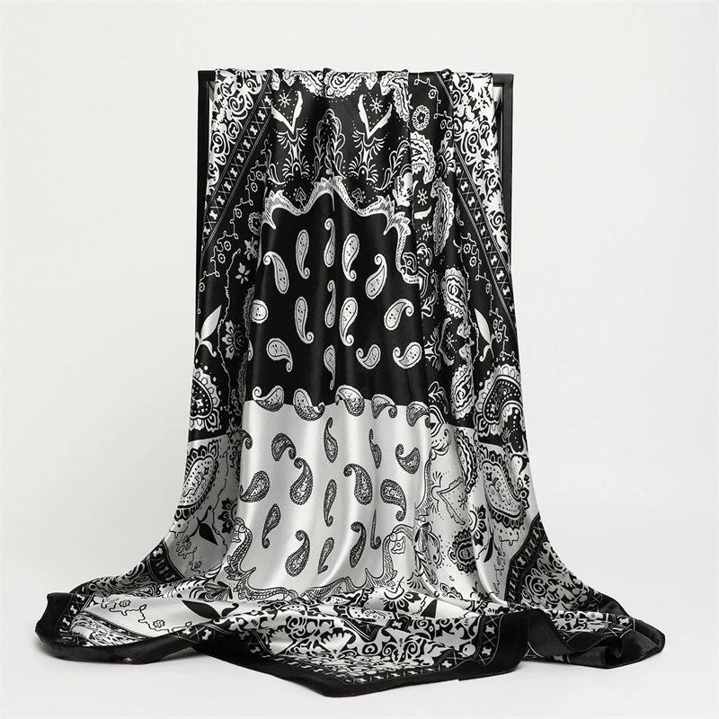 90CM Women Fashion Square Lady Shawl Colorful Lace Scarf Female Tassel Shawls Scarves Spring Summer Photo Props Accessories