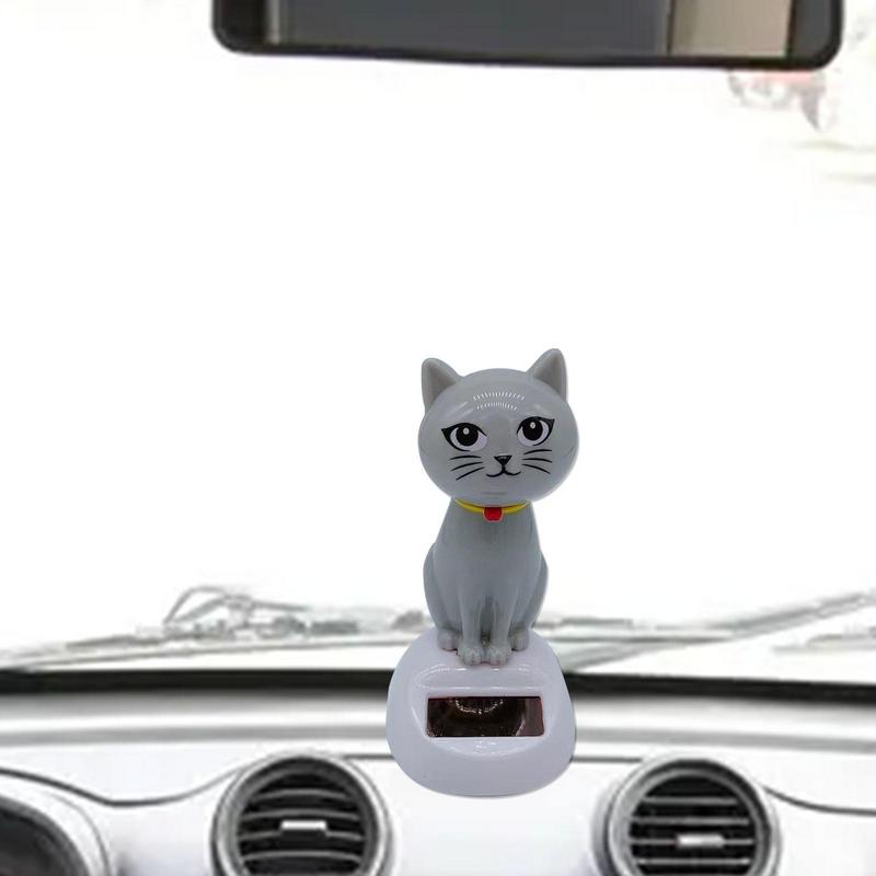 Solar Dancing Toy Cute Solar Powered Swinging Cat Dashboard Decoration Small Animated Bobble Dancer Car Dashboard Decor