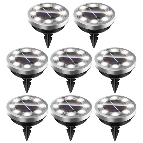 Solar Powered Garden Lights Underground Pathway Lighting for Yard Waterproof Decorative Landscape Lamp for Lawn Walkway Driveway Outdoor Lighting