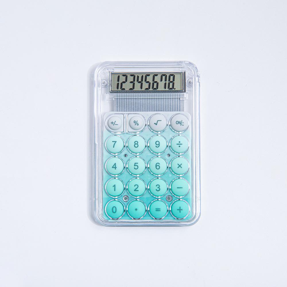 Compact Transparent Mini Calculator for Students