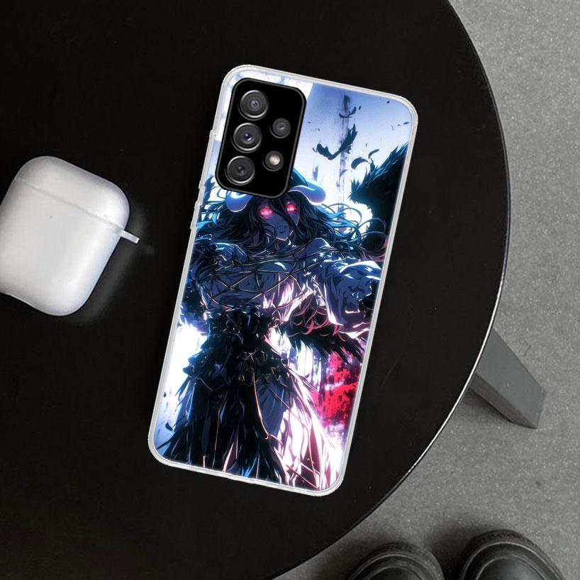 Albedo Overlord Anime Phone Case Cover for Samsung Galaxy A12 A22 A32 A52 A72 A02S A51 A50S A31 A20S A10S Note 20 Ultra 10 Plus