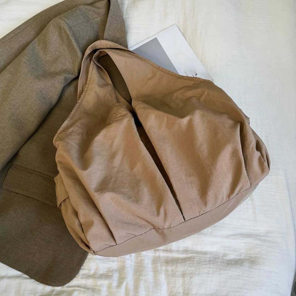 Multi-Pocket Nylon Shoulder Bag Casual Storage Pouch Underarm Bag Large Capacity Tote Bag  Daily