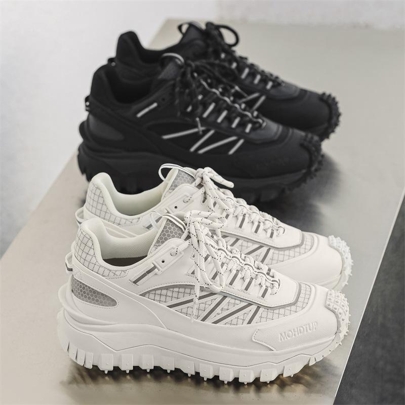 

2025 autumn new Internet celebrity fried street dad shoes men s platform versatile mesh breathable retro sports and leisure shoes 38 чёрный