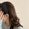 4CM Wide Brimmed Denim Cloth Headbands for Women Daily Shopping Press Hair Hoop Accessories Classic Lady Girls Hairbands