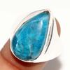 Man'S Blue Apatite Fine Finish 925 Silver Plated Ring US 9.5 Most Beautiful M8N04