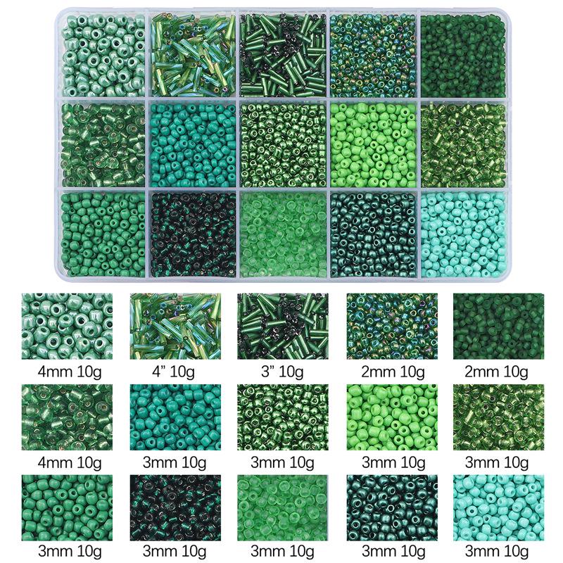 8/10/12/15 Grid Box: Seed Beads, Sequins, Imitation Pearls for DIY Necklaces & Phone Chains