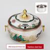 DM Chinese Style Cloisonne Electric Copper Hot Pot