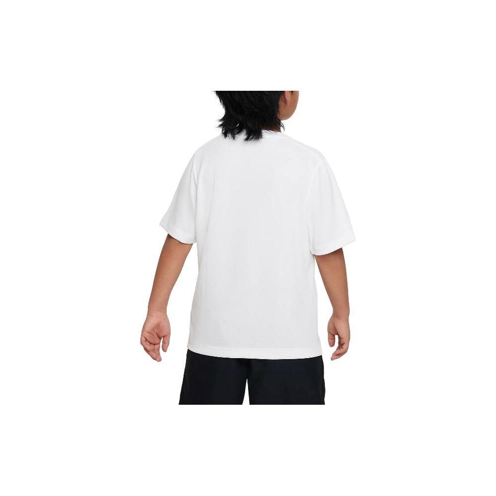 Nike Multi Kids Logo Round Neck Short Sleeve T-Shirt Kids Tops White DX5386-101