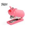 Lightweight Stapler for Pencil Case Mini Cartoon Stapler, Cute Pig Shape, Portable PVC Heavy Duty Documents Shell Binding Tool, Handheld School